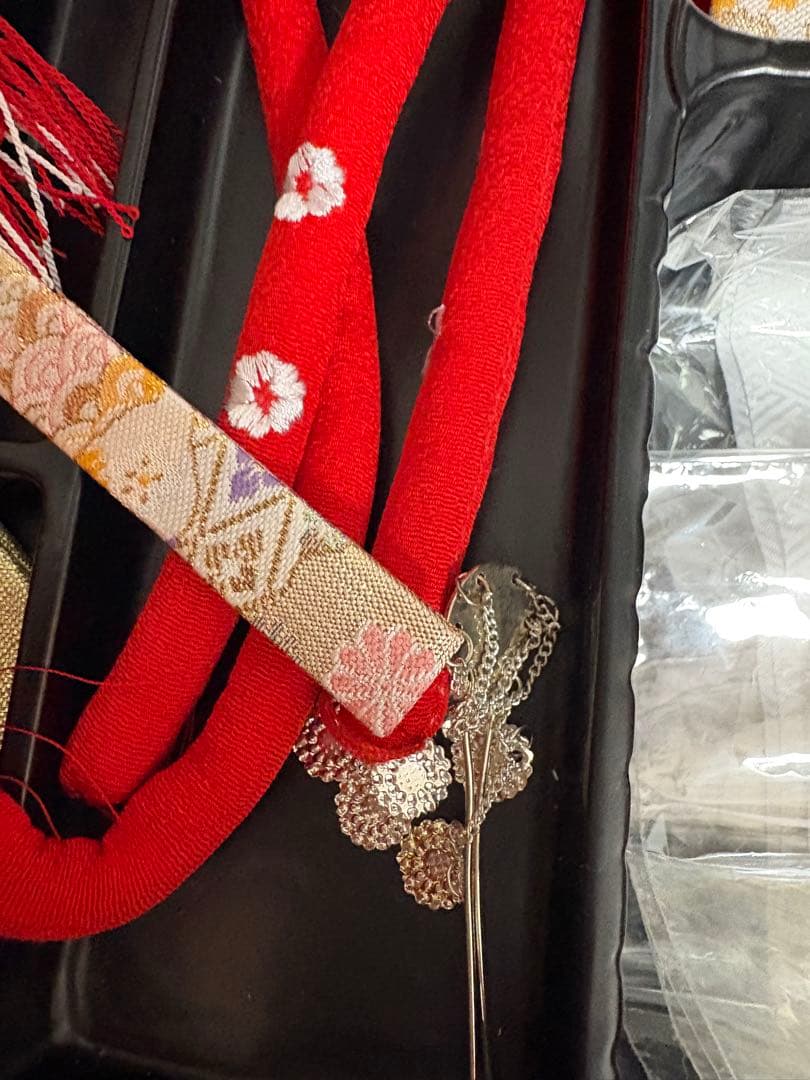 美品　定価33000円ほど！七五三花柄着物セット（ピンク・ベージュ）