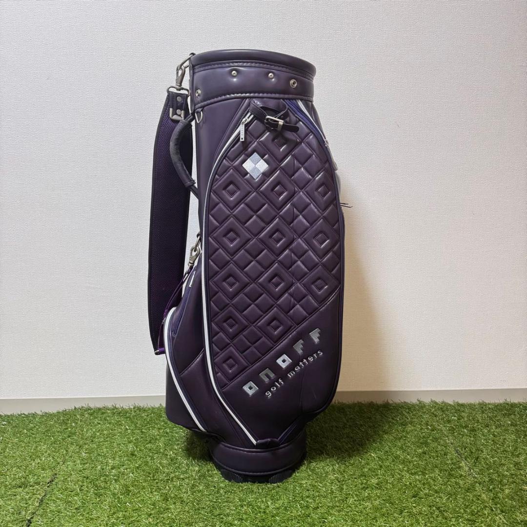 ONOFF オノフ キャディバッグ ゴルフバッグ 8.5型 パープル