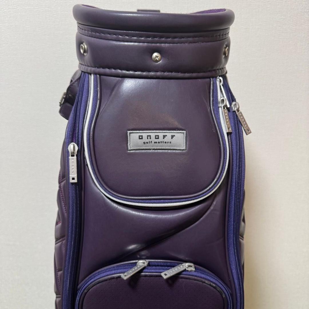 ONOFF オノフ キャディバッグ ゴルフバッグ 8.5型 パープル