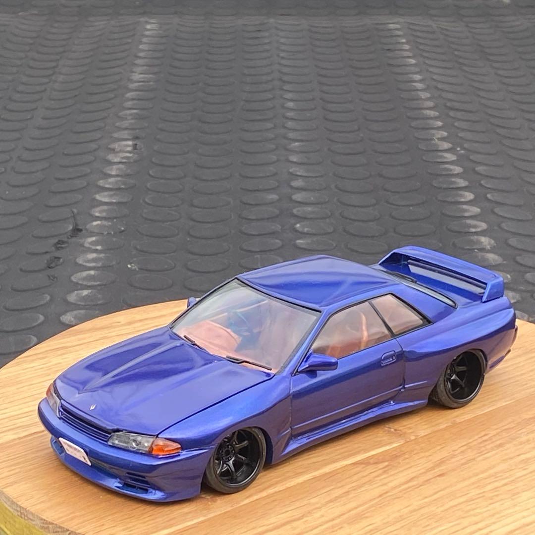 プラモデル完成品　アオシマ 1/24 R32GTR ワイド化