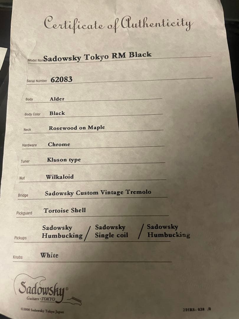 【超希少】Sadowsky tokyo RM エレキギター　ブラック