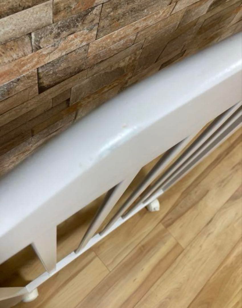 木製ベビーベッド ホワイト サイドレール付き