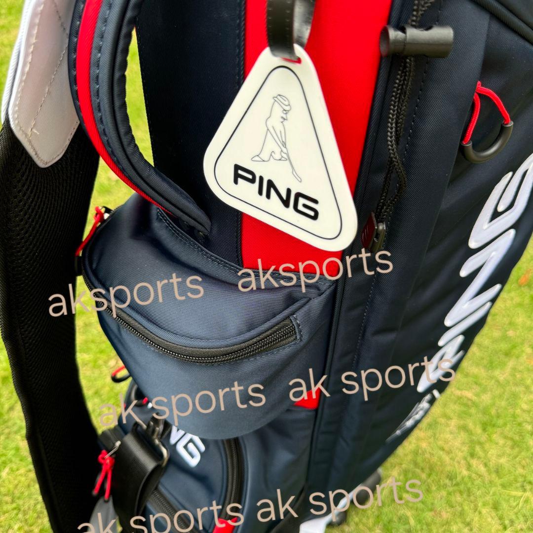 即発送対応★PING キャディバッグ ブラック/レッド