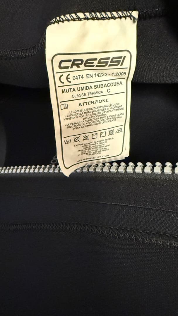 CRESSI クレッシー　ウェットスーツ5mm Casroro Mサイズ(M3)