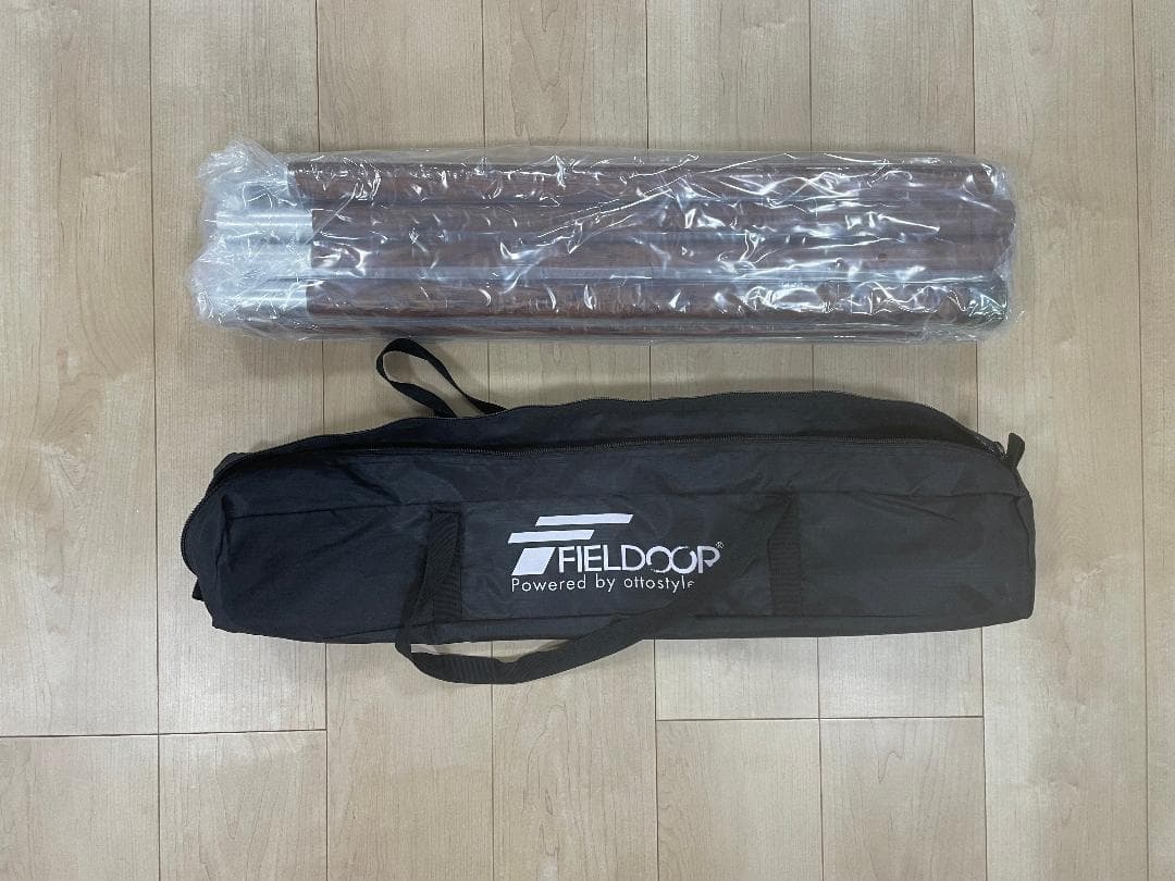 FIELDOOR アルミポール木目調直径32㎜　120〜280　2本セット未使用