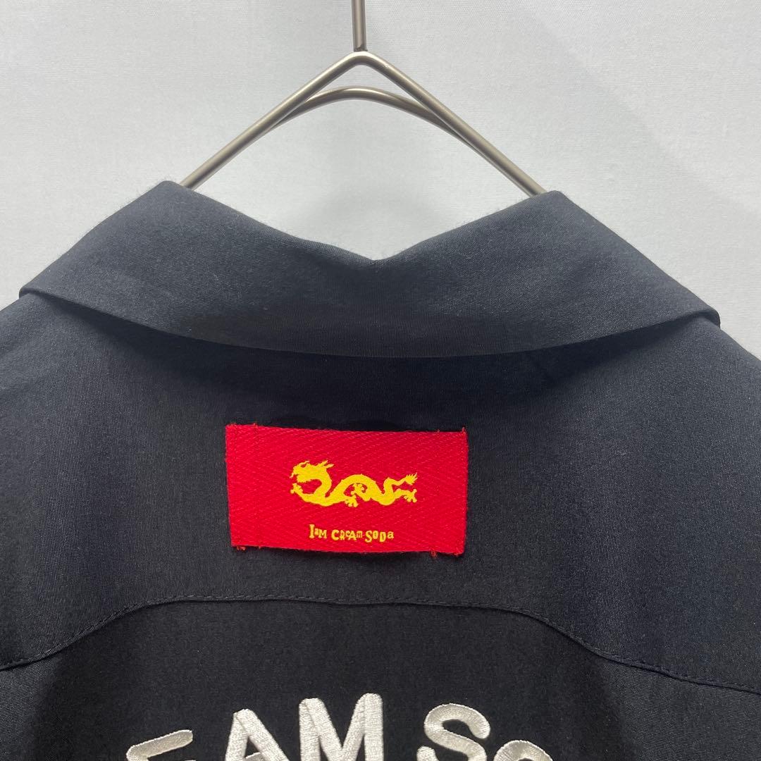 美品　クリームソーダ　クロスボーン　刺繍　ボーリングシャツ　サイズM