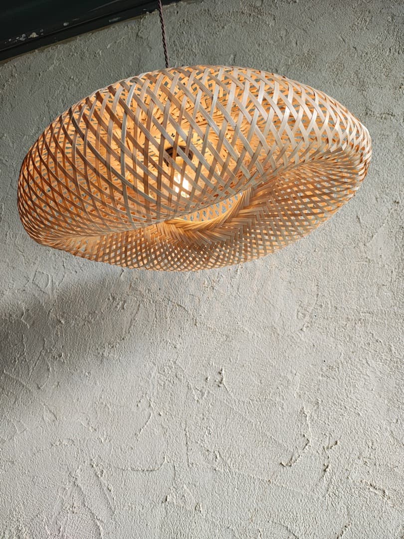 ラタン　籐　オーバル型シーリングライト　１　M0197