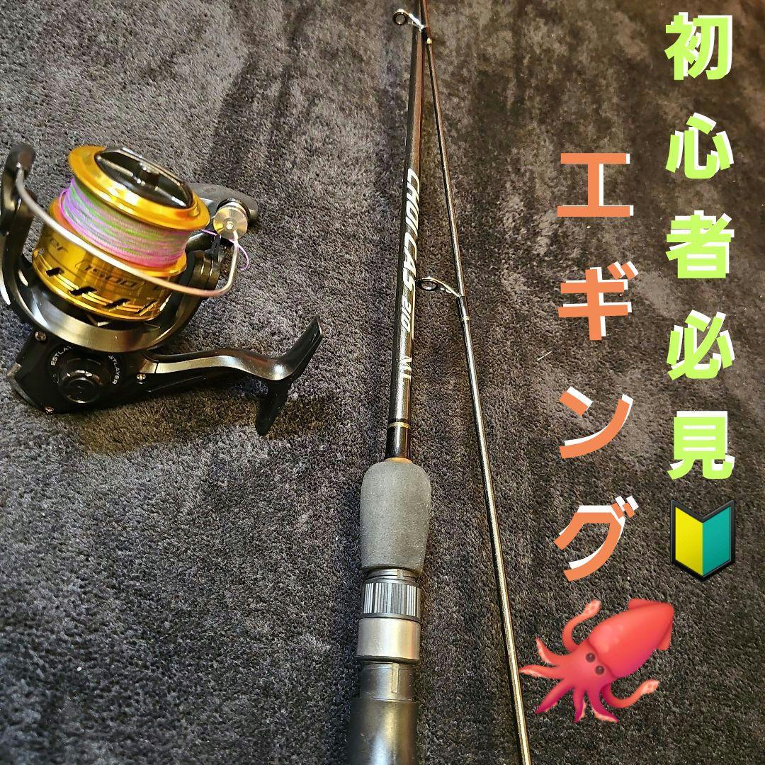 D-9　エギングロッド　新品リール　新品peライン6号着用