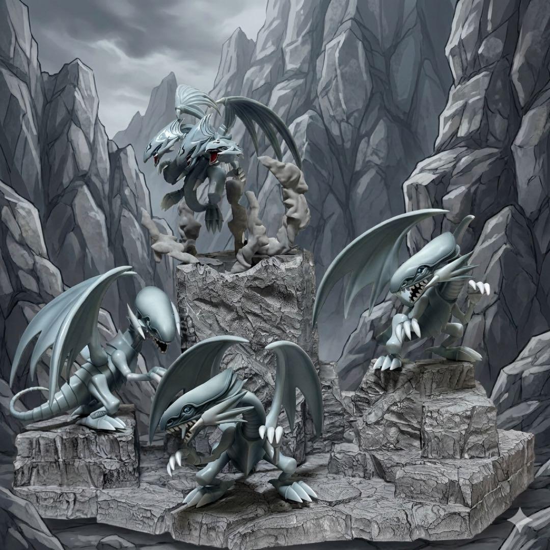 値下交渉OK ジオラマ　ブルーアイズホワイトドラゴン　遊戯王　フィギュア　セット