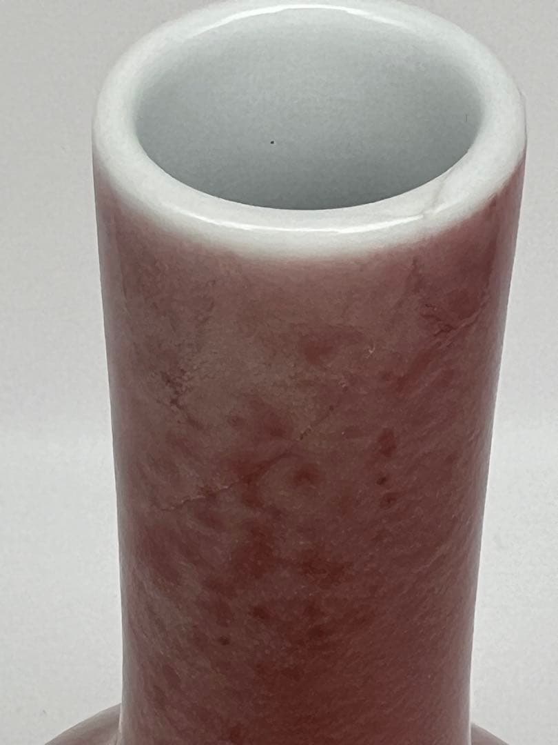 中国清朝　乾隆年製紅釉長頸瓶骨董　唐物　アンティーク　古美術品　骨董　江戸　青磁