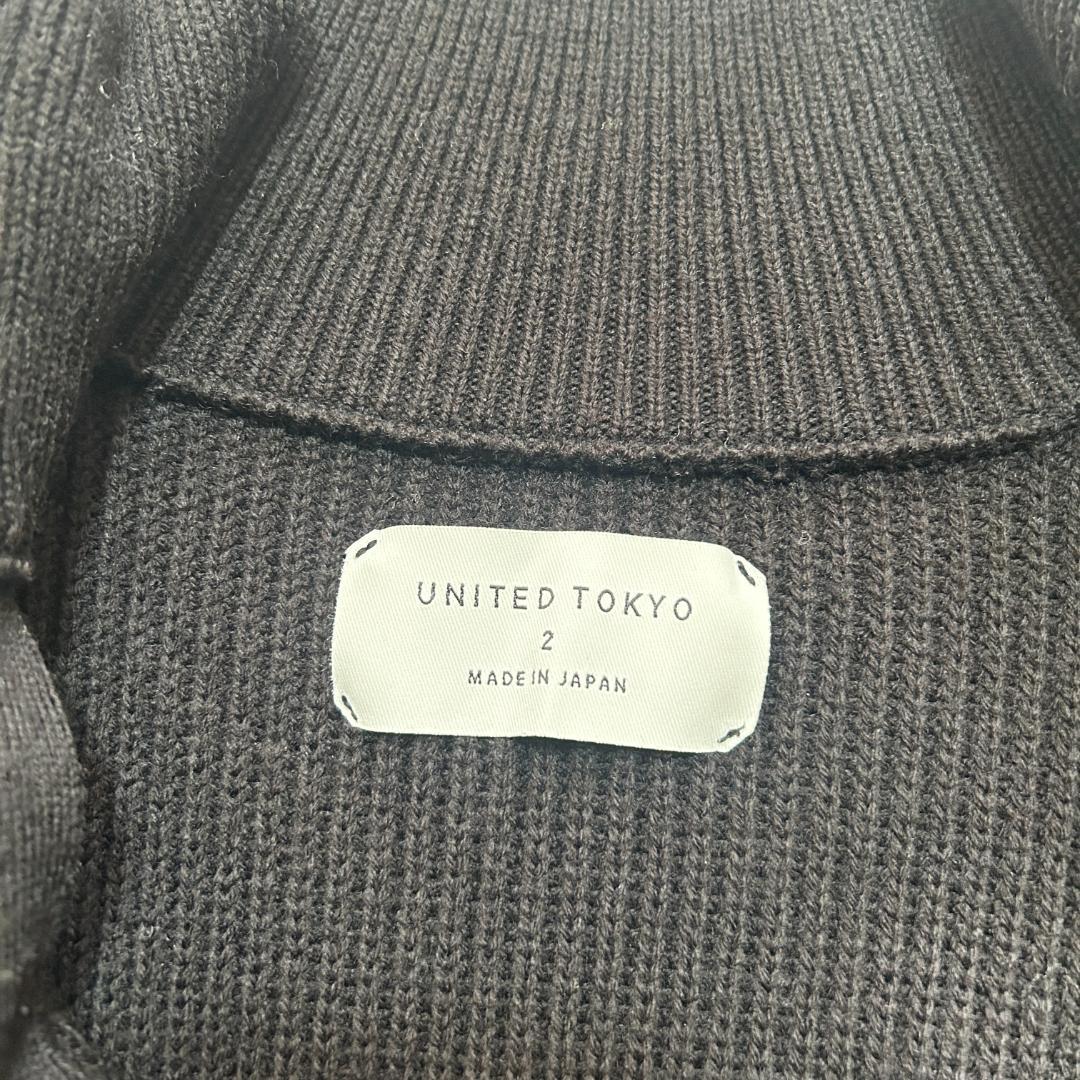 UNITED TOKYO ドライバーズニット ダブルジップ 日本製 サイズ2
