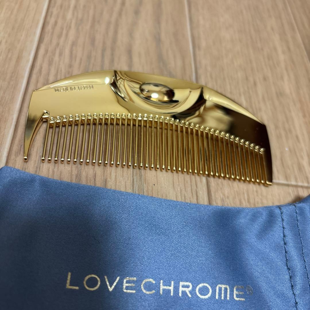 【麦ちゃん】LOVECHROME ゴールド コーム 収納袋付き