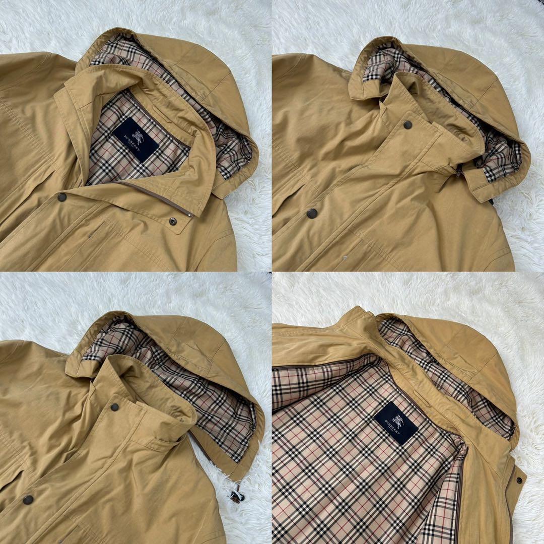 【美品/LL】バーバリーロンドン モッズコート ライナー付 フード ベージュ