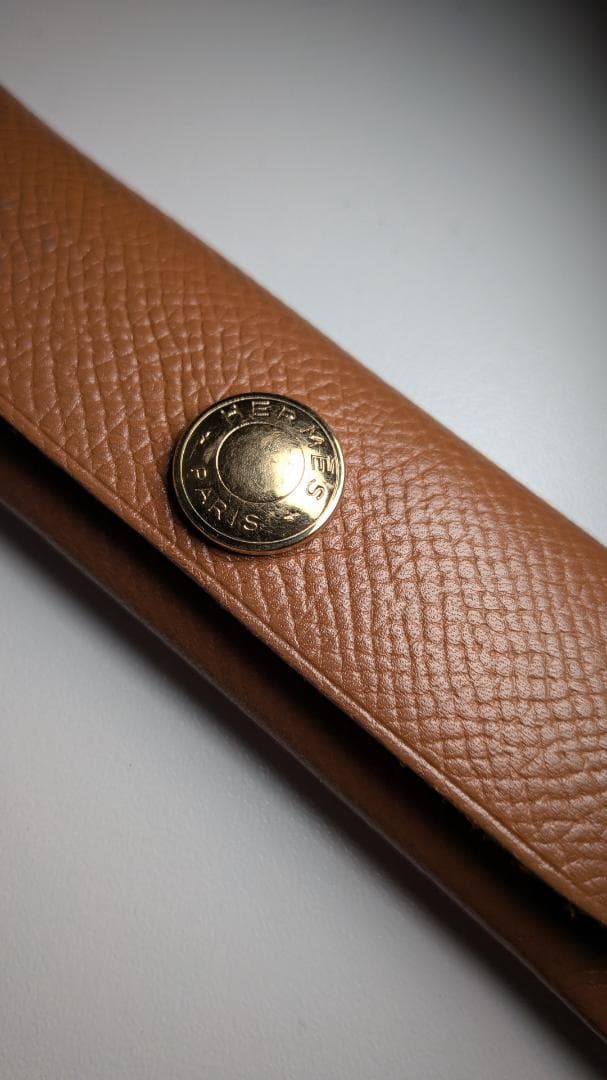 【箱・ケース付】HERMES エルメス バッファローホーン コーム レザーケース