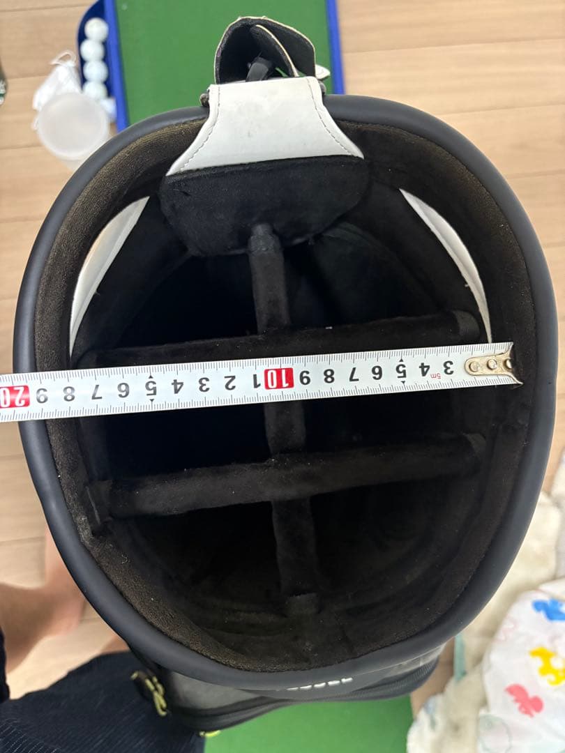 Vessel キャディバッグ 901-02 ホワイト/ブラック/オレンジ