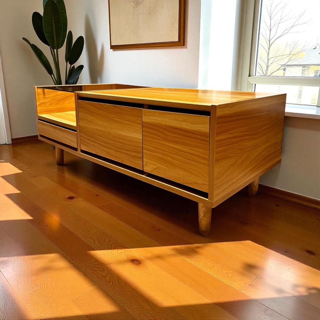 【送料無料】ドレッサーテーブル 木製ローテーブル 引き出し収納付き