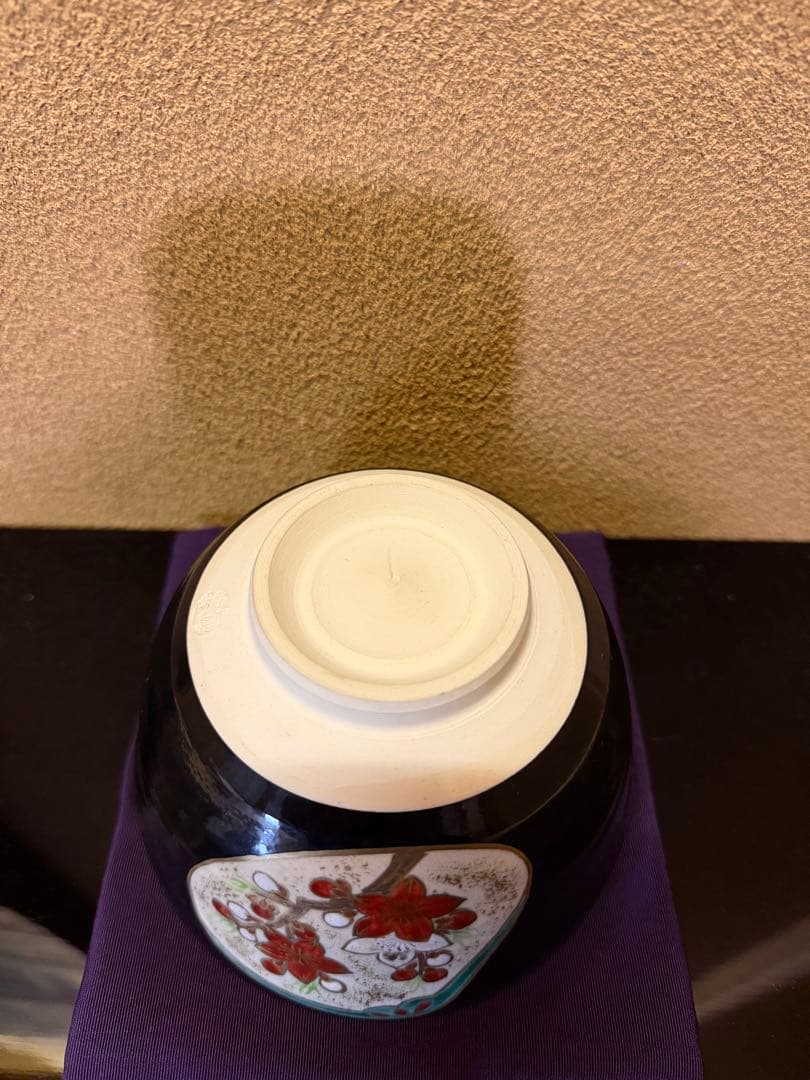 手塚桐鳳　仁清写　雛の絵茶碗　共箱　堀内宗心書付