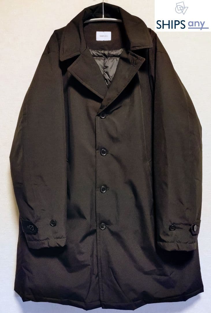 【SHIPS any】撥水/防風等 多機能 ダウン クラシカル ミドルカーコート
