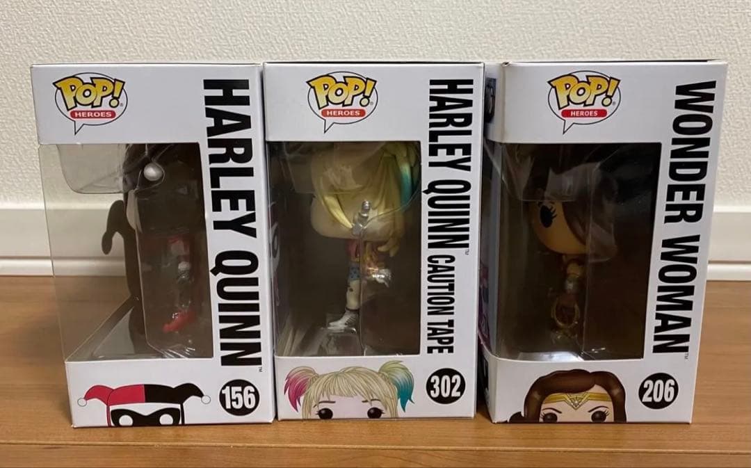 ファンコポップ MARVEL ハーレークイン ワンダーウーマン3体セット売り