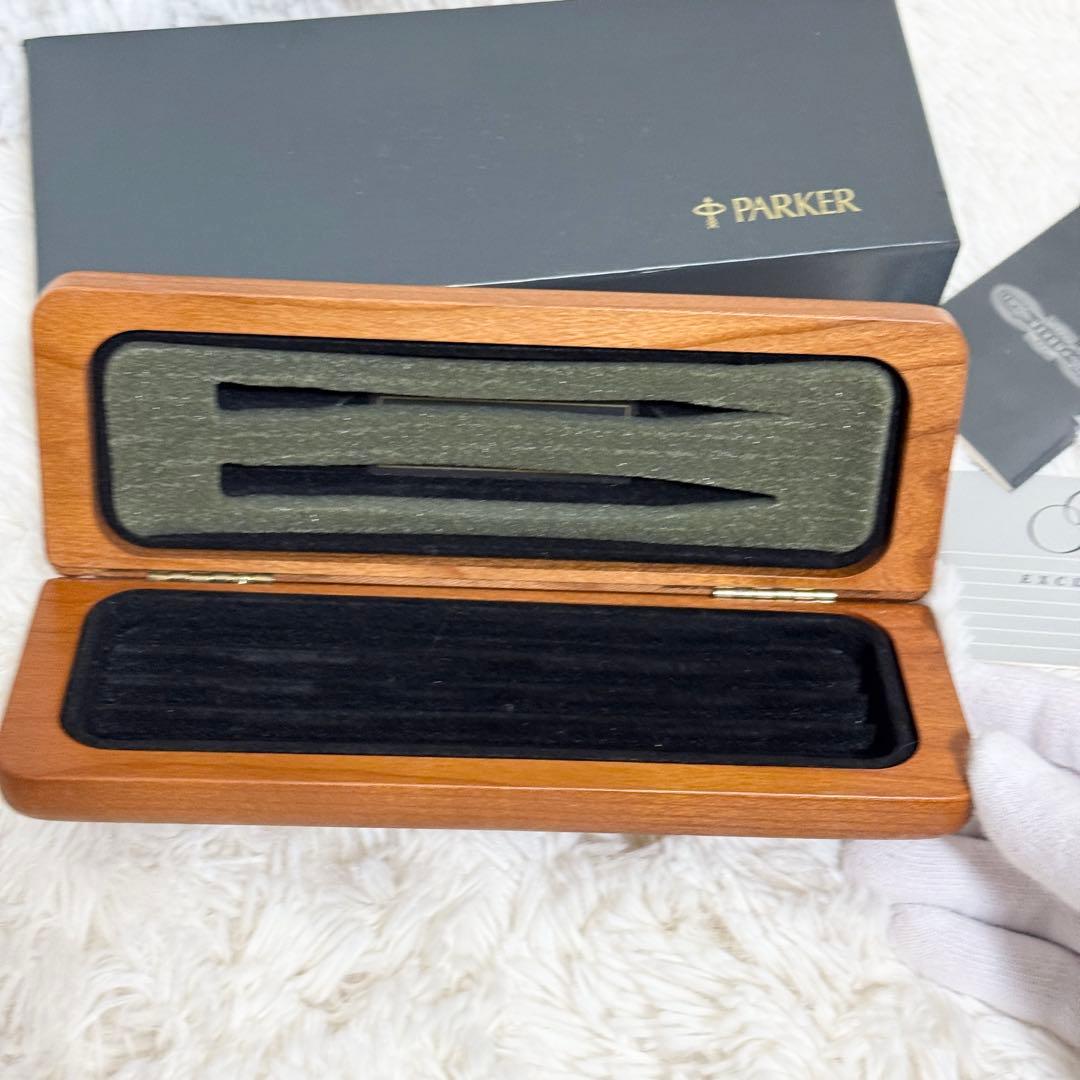 【美品】付属品多数　パーカー　デュオフォールド　マーブルブルー　2本セット