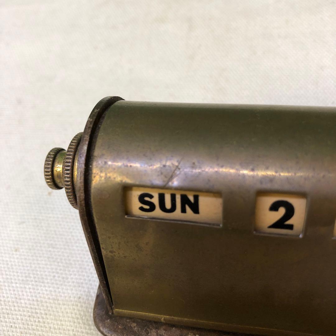 か4● 希少品　USヴィンテージ パークシャーマン　卓上カレンダーゴールド