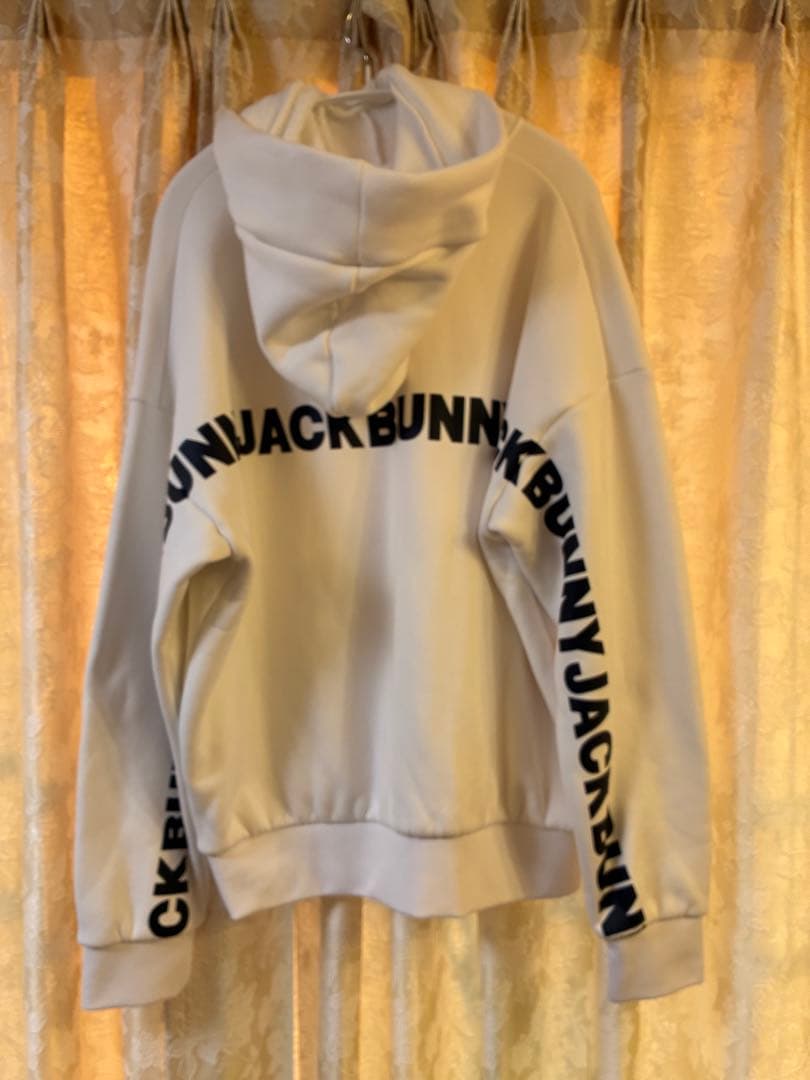 【大きめ】６号JACK BUNNY フード付きホワイトトレーナー