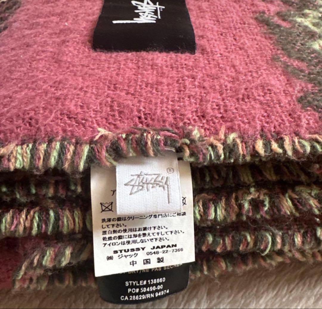 ゆ*ー様 希少 stussy ブランケット ラグ 古着 archive vint