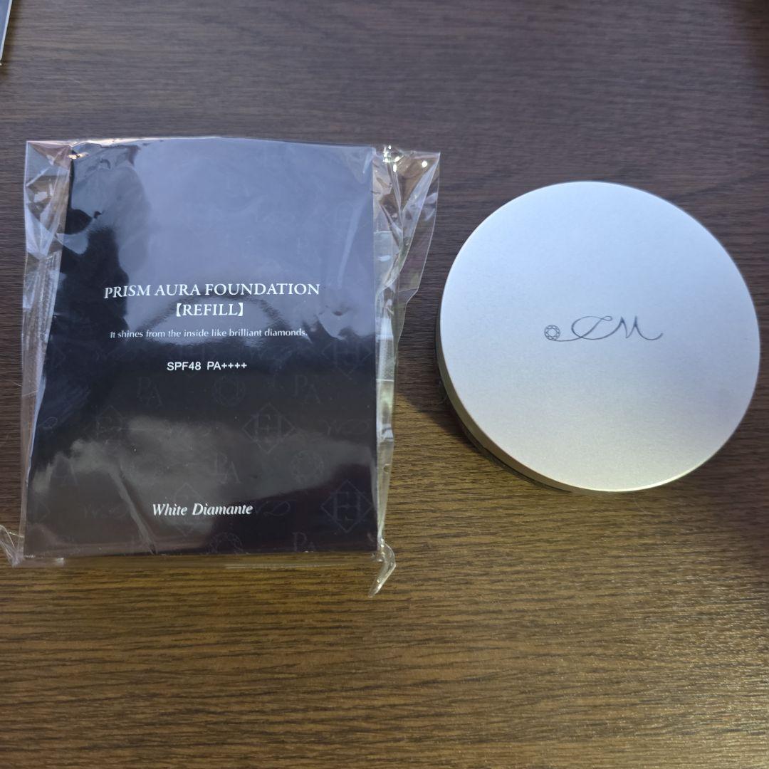 PRISM AURA FOUNDATION リフィル ホワイトダイアモンドと本体
