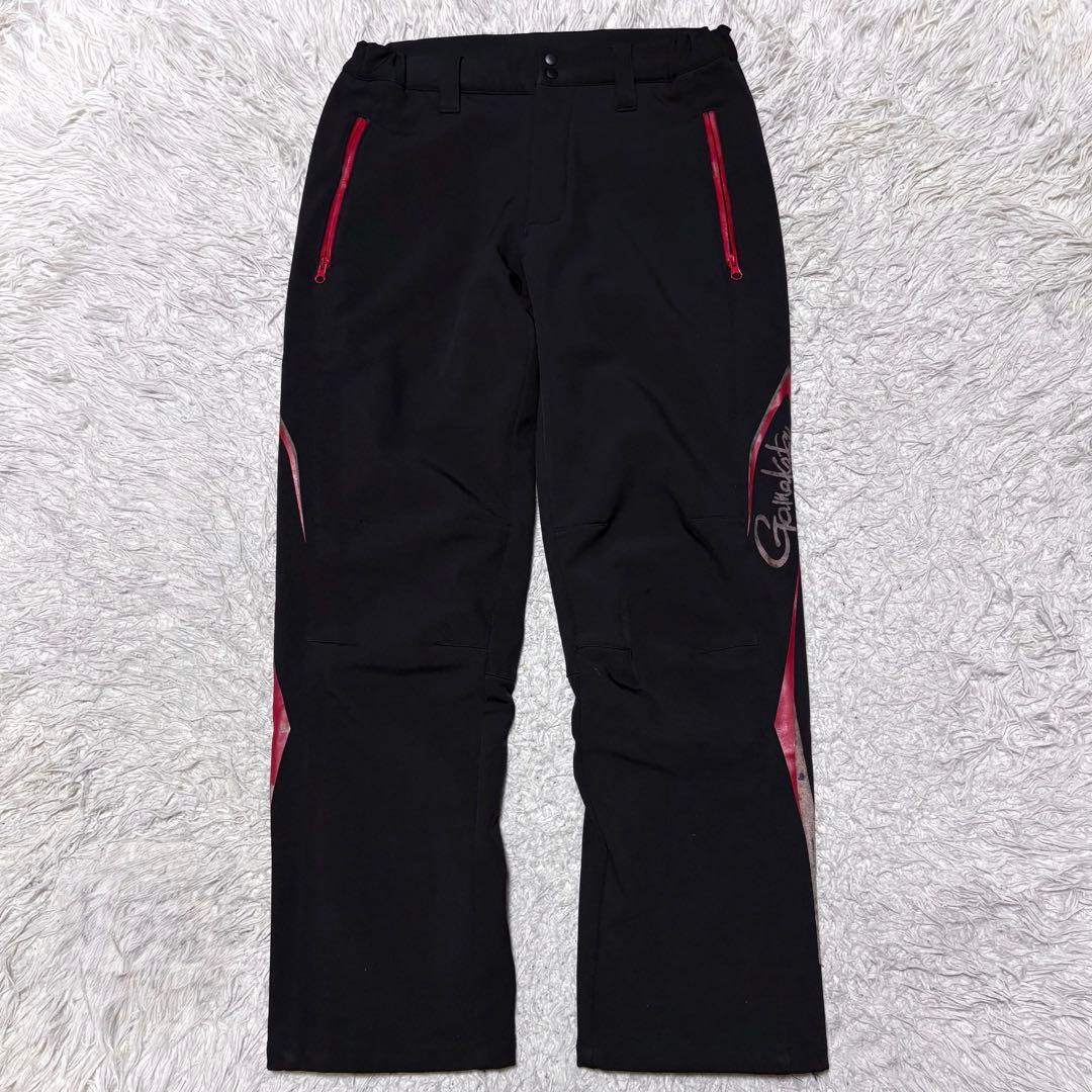 gamakatsu フィッシング用 ソフトシェルスーツ 上下 ブラック M