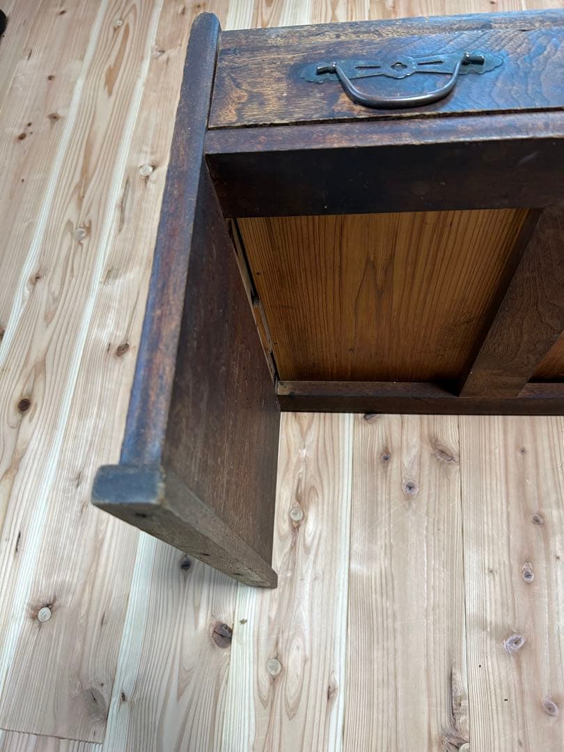 木製　文机　昭和レトロ　アンティーク　ビンテージ　古道具　引き出し付き