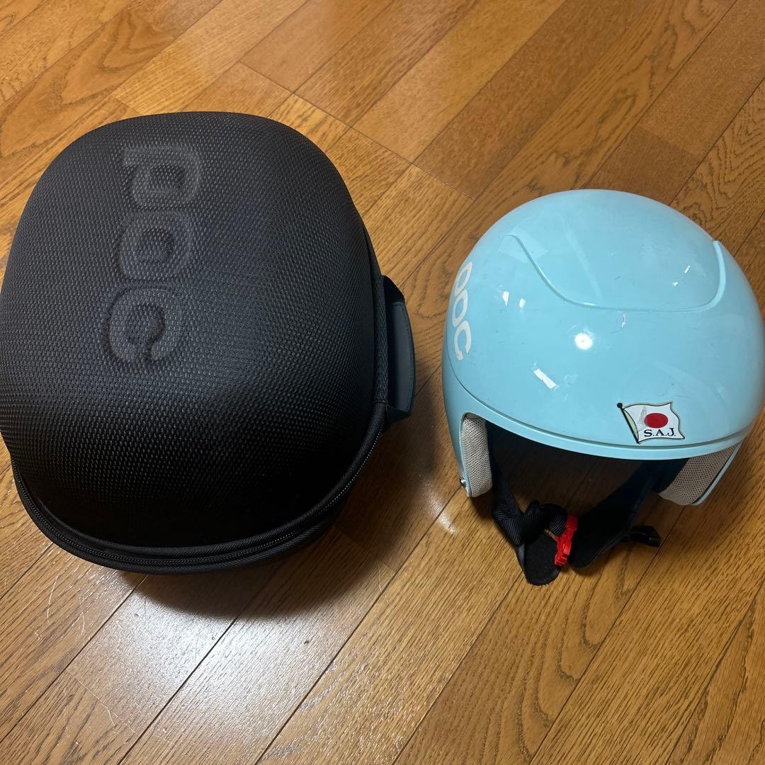 POC ヘルメット 水色 FISマーク付き ケース付き
