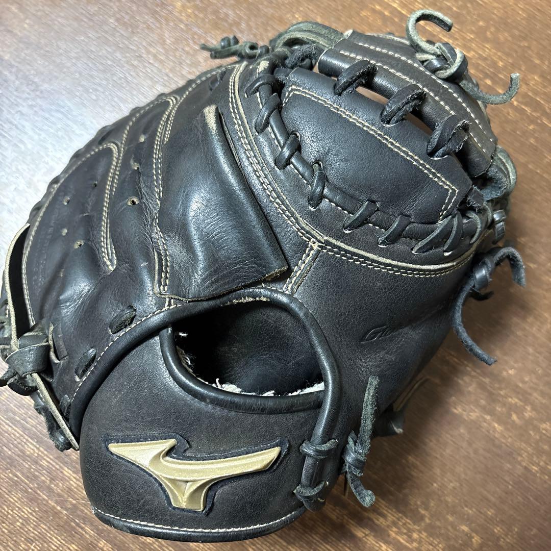 ミズノ　少年軟式　キャッチャーミット　黒