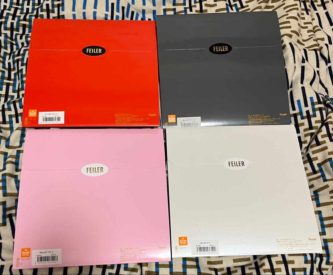 FEILER サンリオ コラボ タオルハンカチ 4枚セット