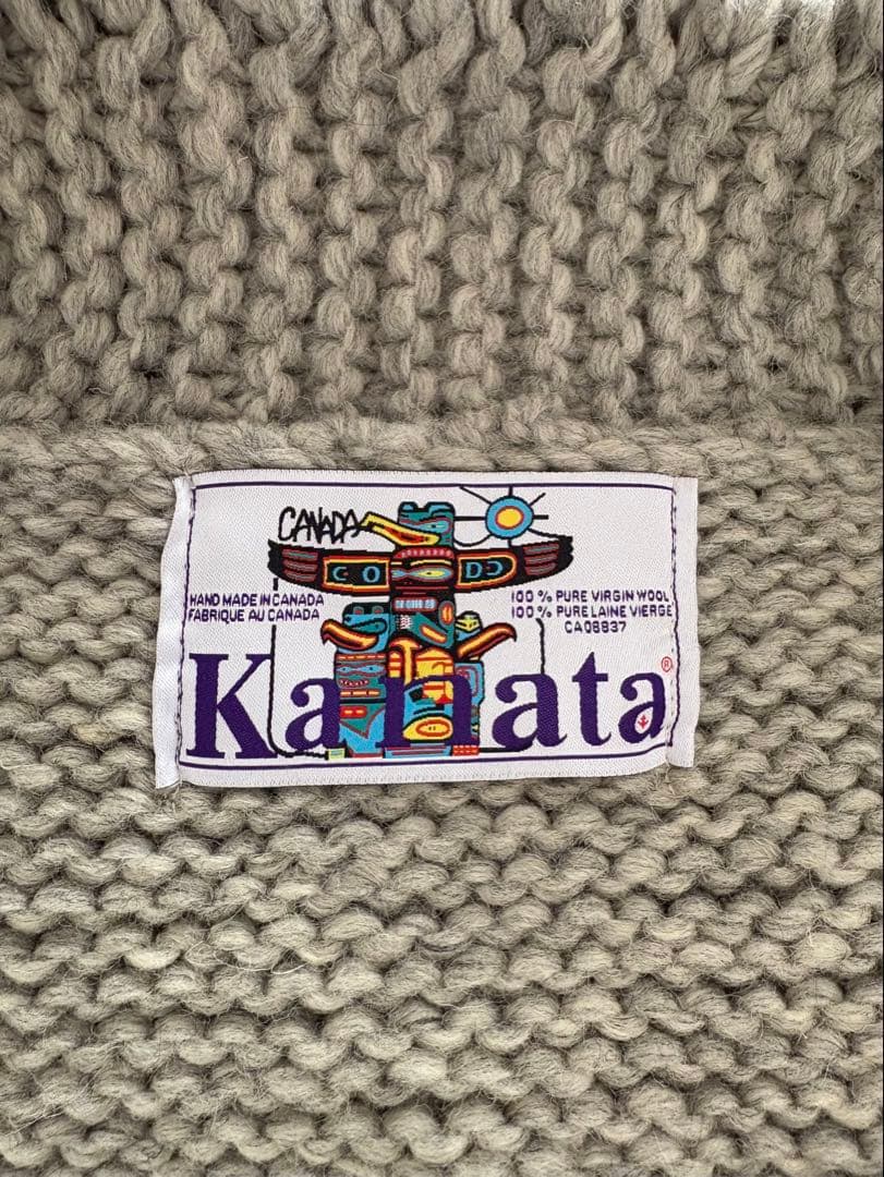 カナタ　ニットベスト ジップアップ