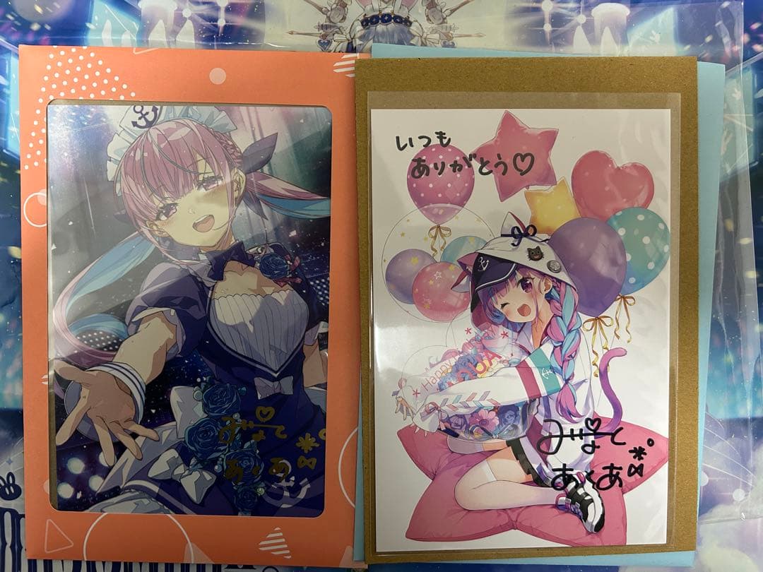 【湊あくあ】誕生日記念2021 直筆サイン& 6周年記念直筆サインポストカード