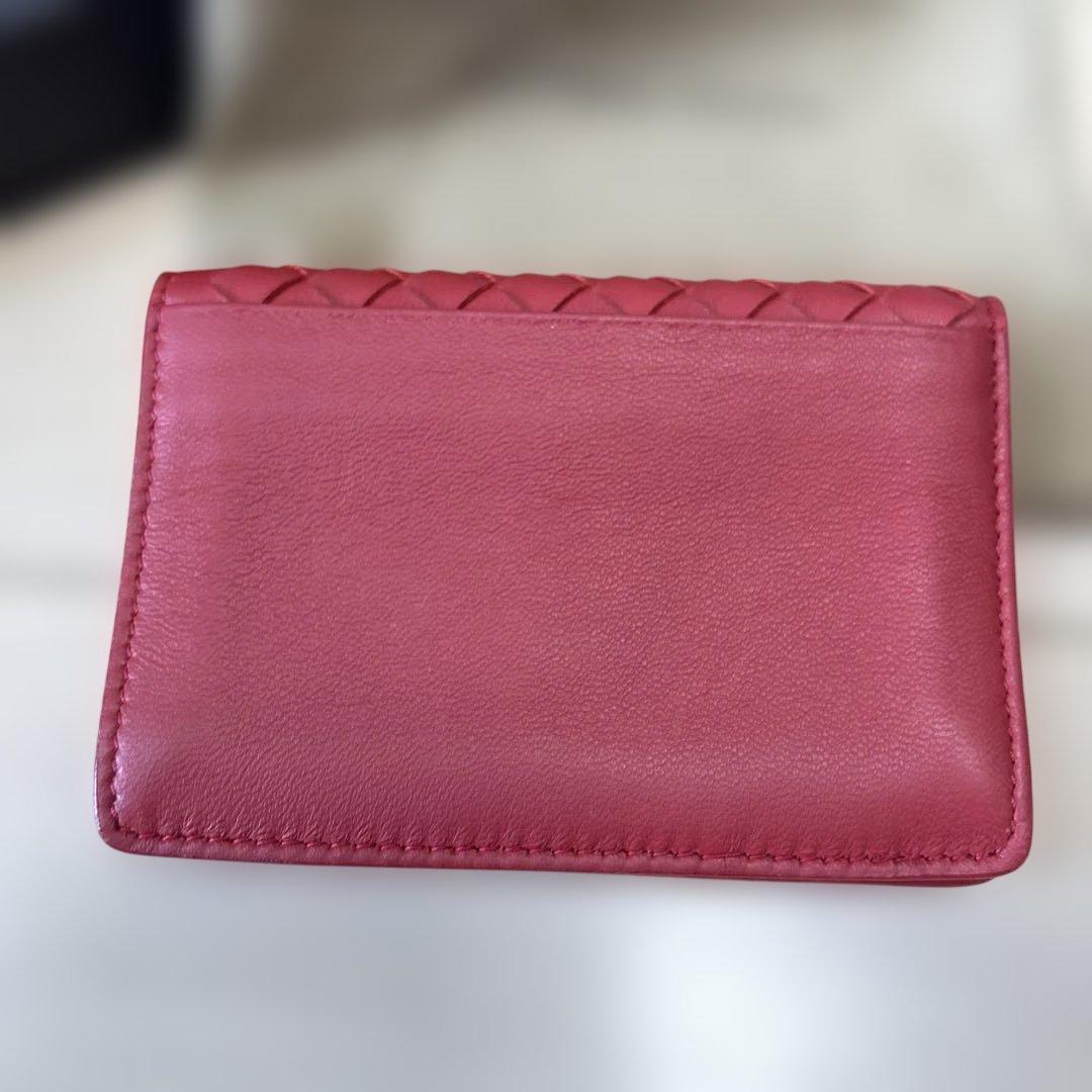 Bottega Veneta レザー名刺入れ レッド