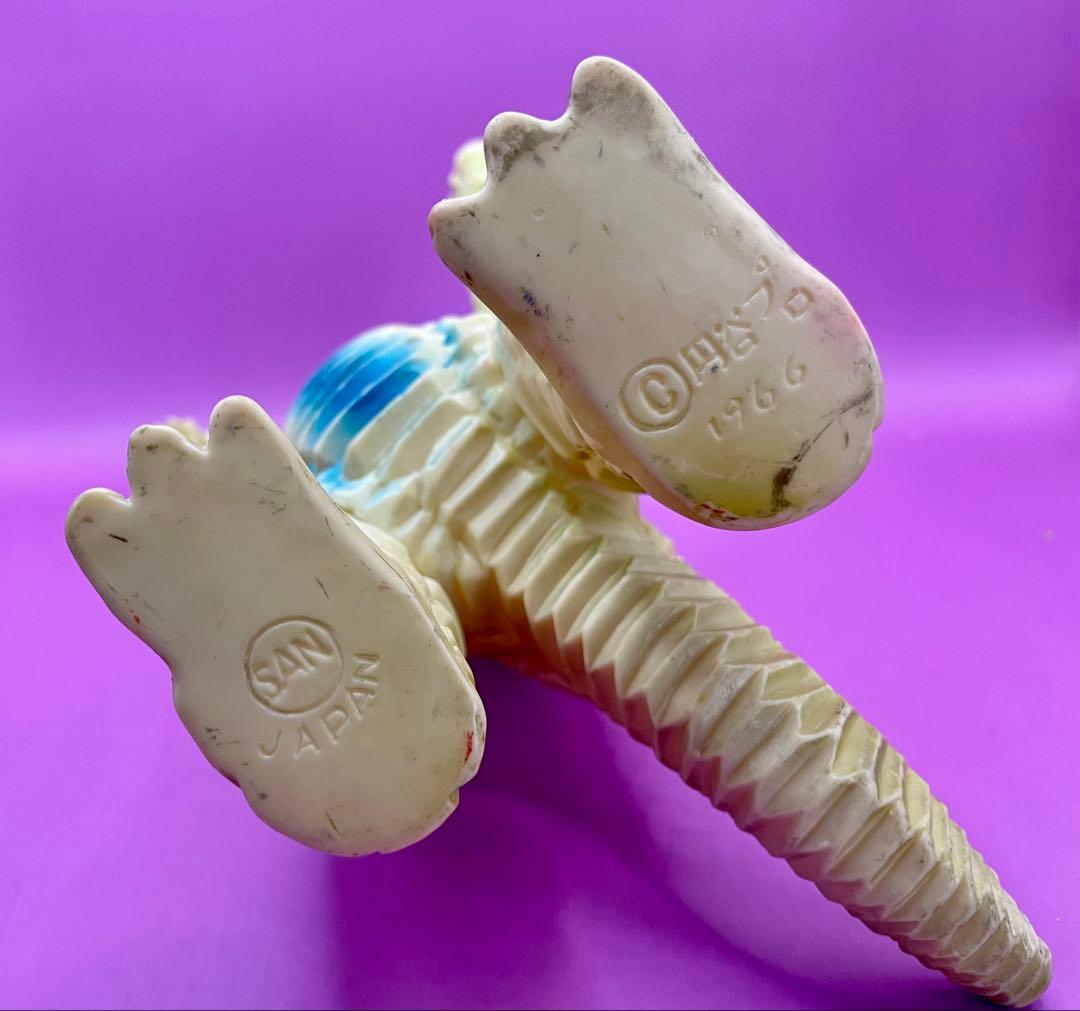 マルサン初期 レッドキング 美品 ソフビ人形 首は接着ブルマァクM1号ドクロ怪獣