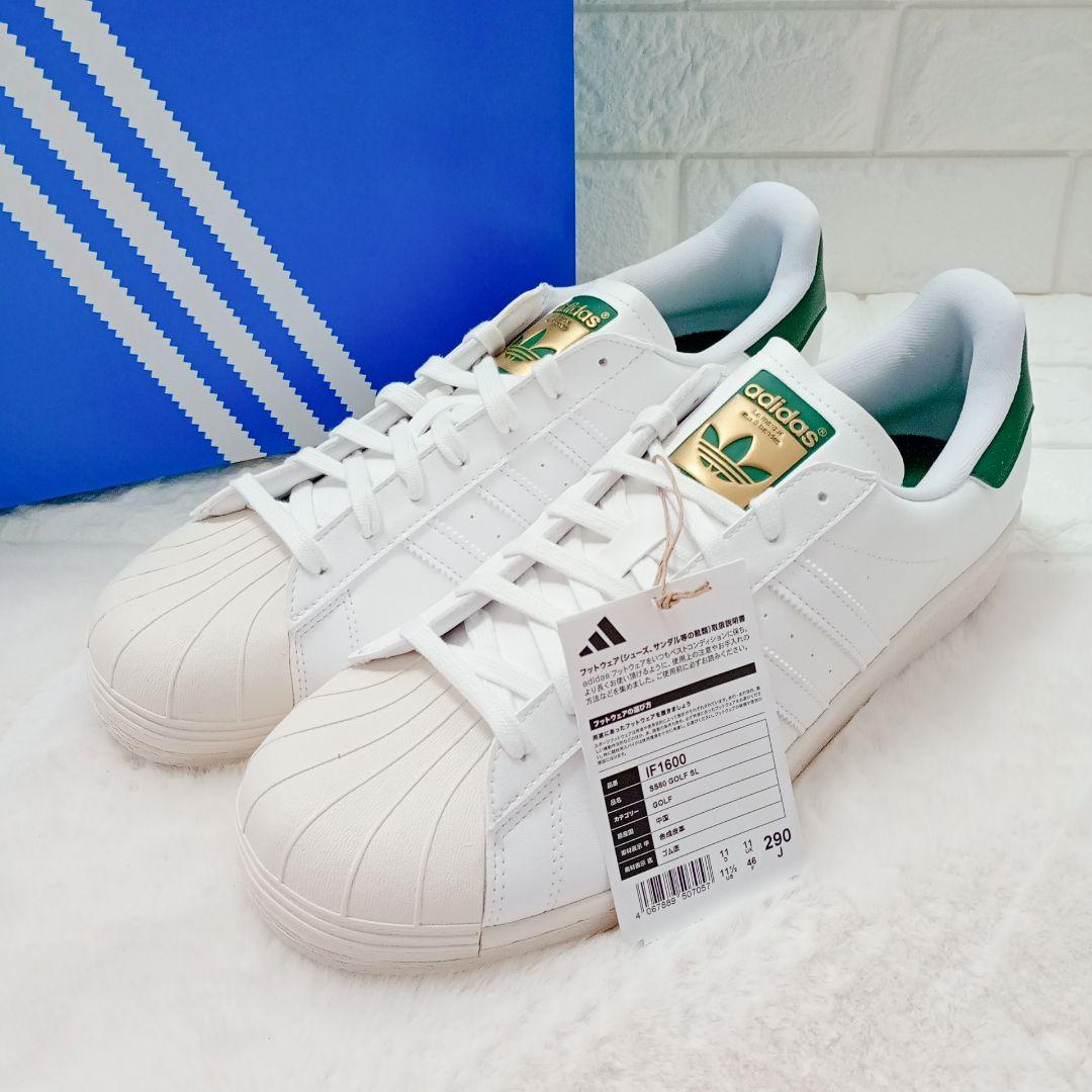 ❣️新品❣️adidas SS80 GOLF SL ゴルフシューズ 白×緑 29