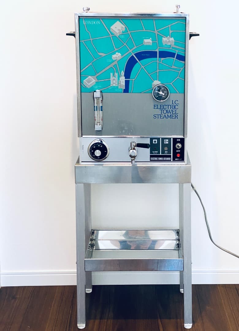 ベ*ィ様 ヤスター製 タオルスチーマー 早沸式 タオル蒸し器+専用ステンレス台座