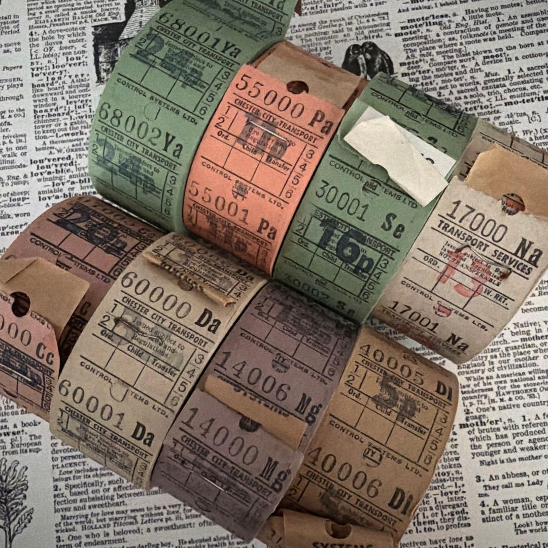 イギリス　ヴィンテージ　バスチケット　ロール