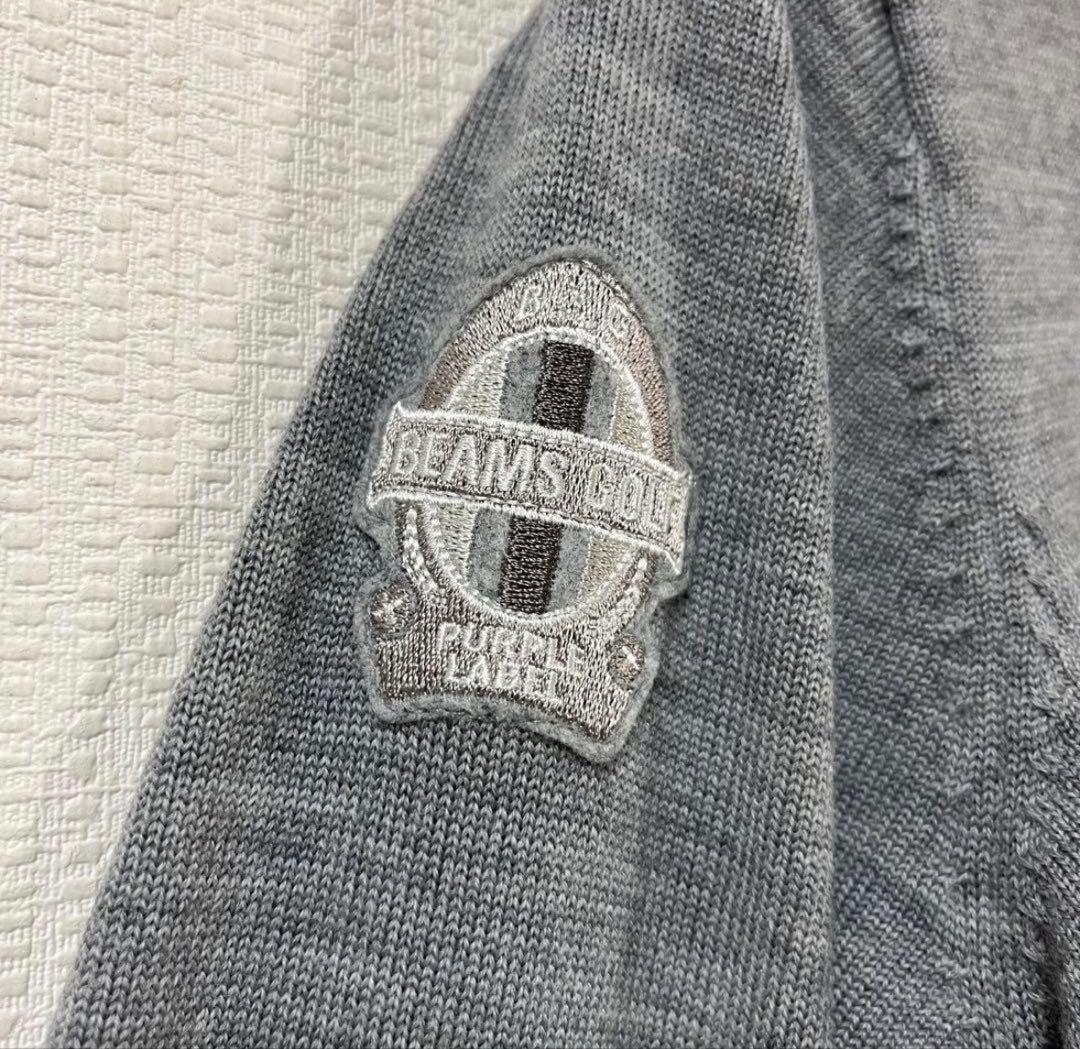 ビームスゴルフ　パープルレーベル　防風タラッティセーター　Mサイズ　グレー　美品