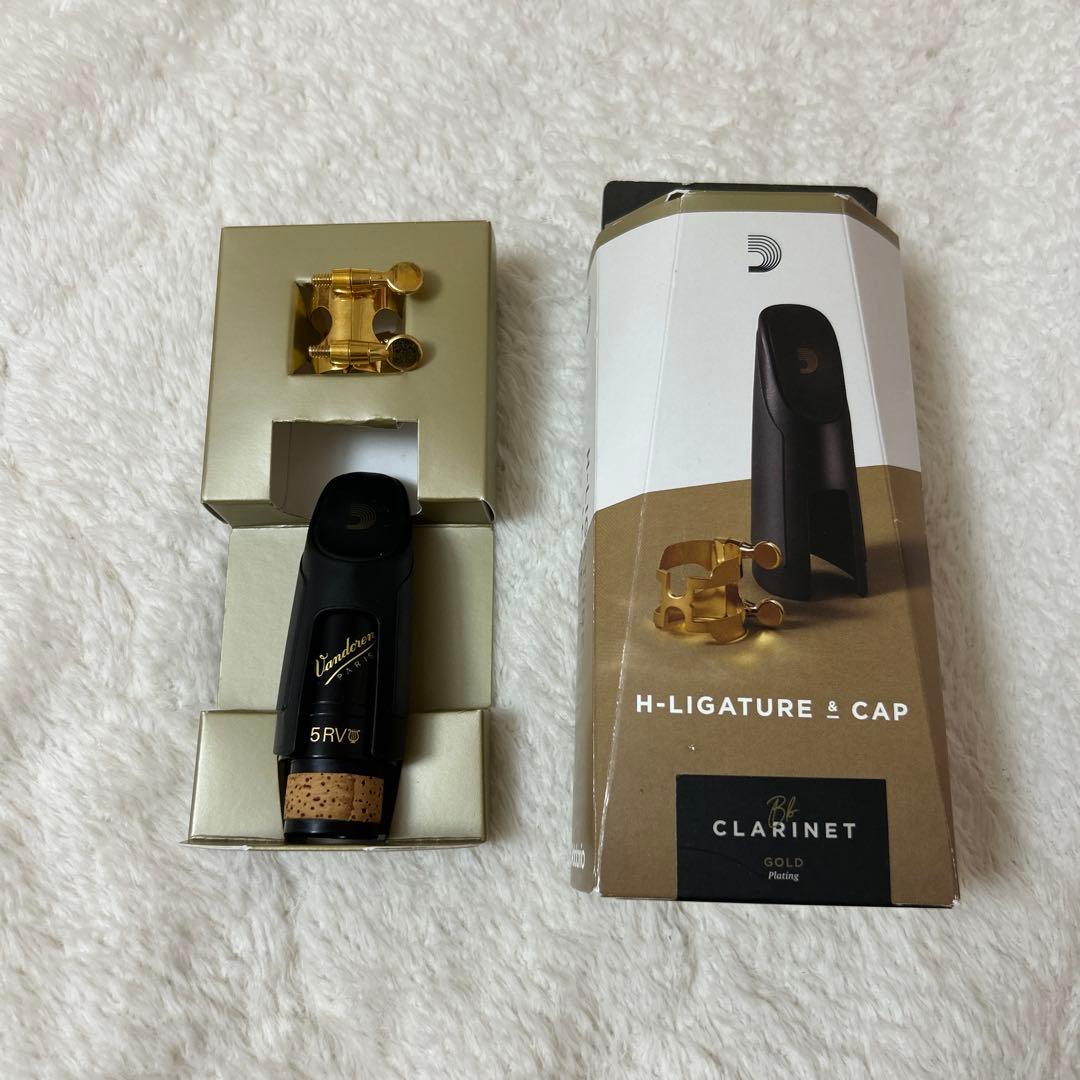 Vandoren 5RV クラリネットマウスピース Hリガチャー付き