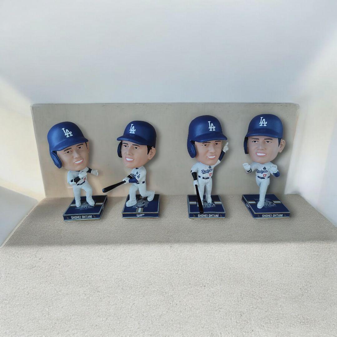 【世界2024個限定】大谷翔平 ミニボブルヘッド 4体セット ドジャース