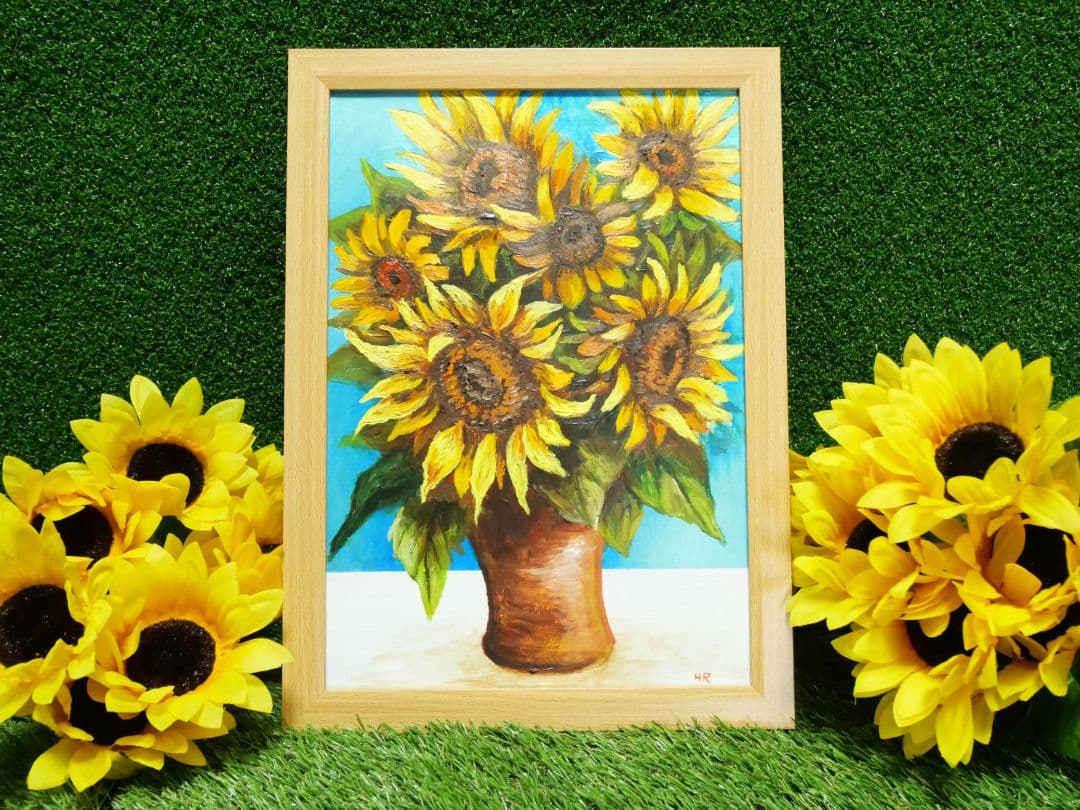 油絵 絵画 【sunflower】