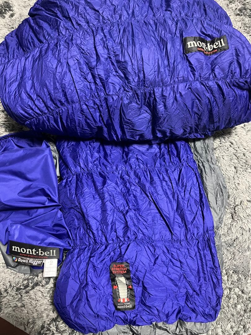 クリーニング済み‼️2回使用美品‼️モンベルダウンハガー＃2右ジッパー ふかふか‼️
