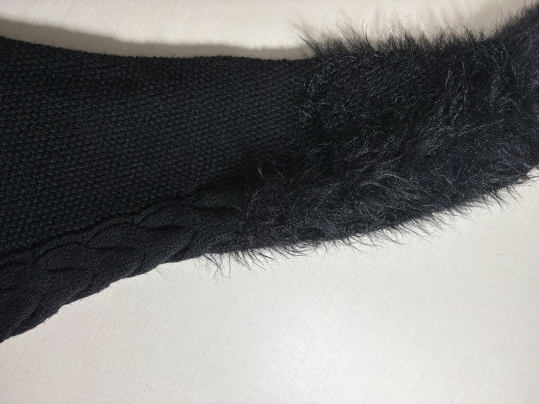 ケーブルシャギーミックスプライムオーバークルーネックニットプルオーバー