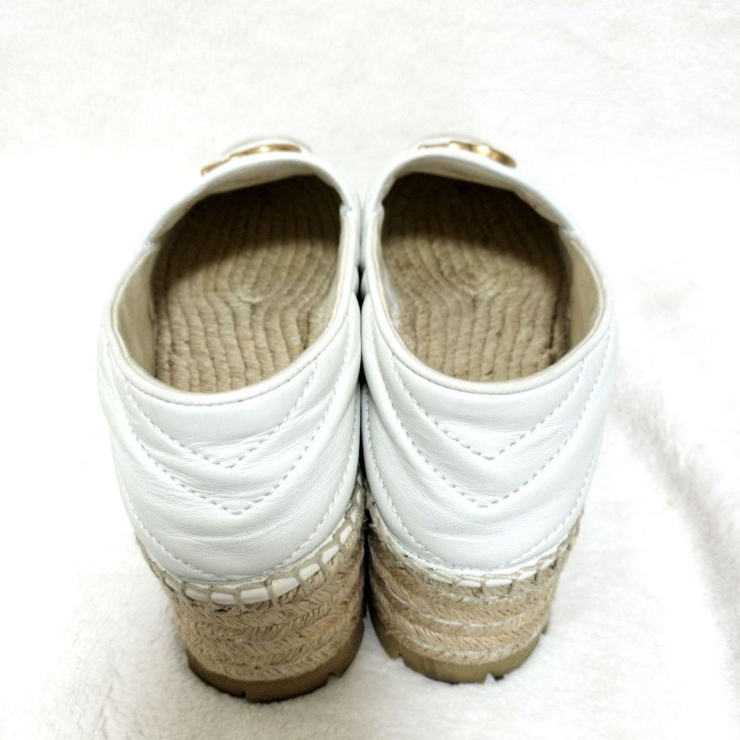 【美品】GUCCI グッチ エスパドリーユ GGマーモント 厚底 ミュール