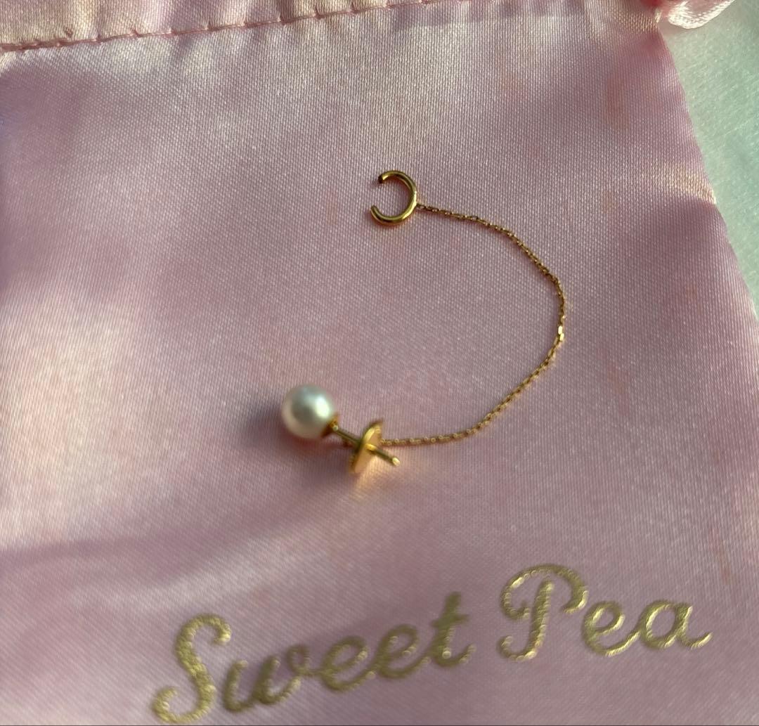 未使用 Sweet Pea パール ピアスカフス イヤカフ K18 YG