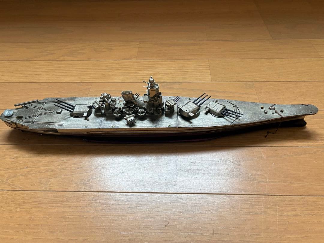 【当時物/47cm大型】戦艦大和 金属模型 ジャンク 現状品 希少