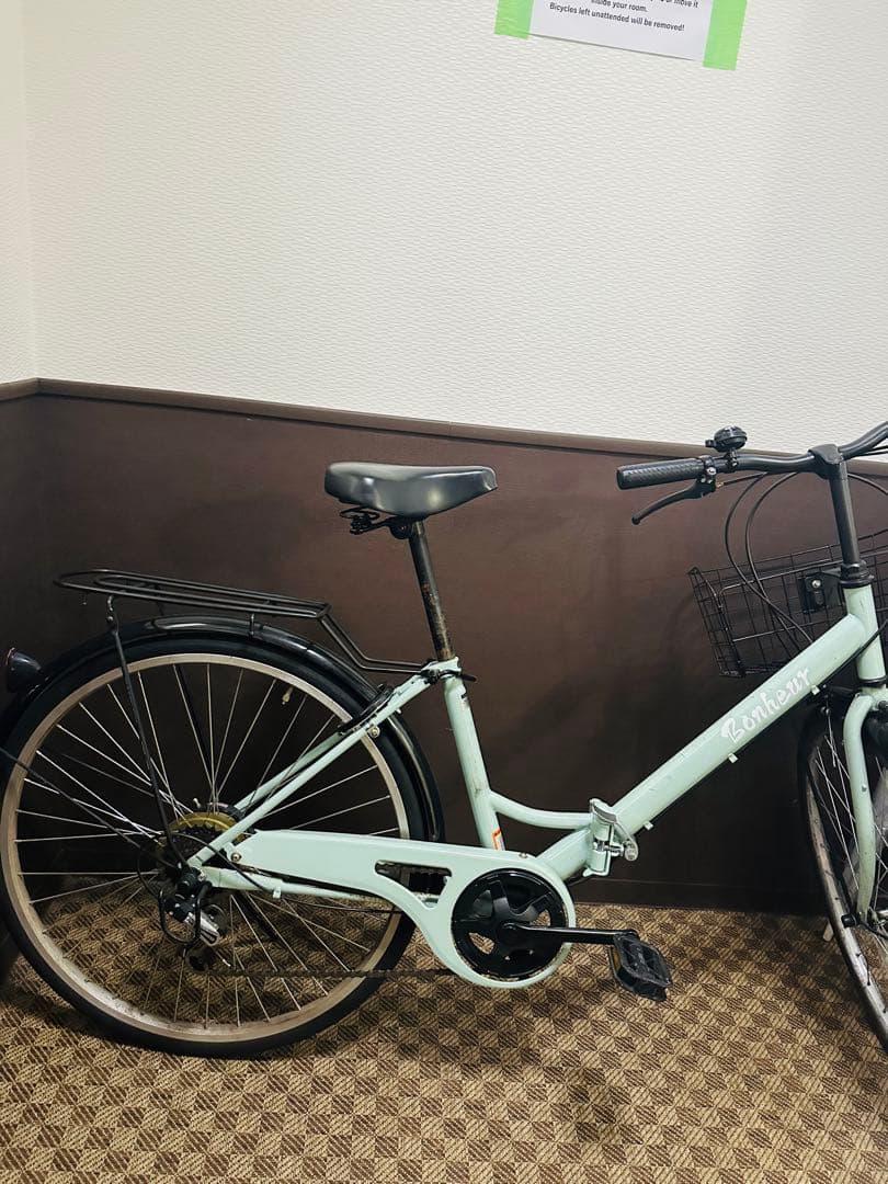 シティサイクル ミントグリーン 前カゴ付き